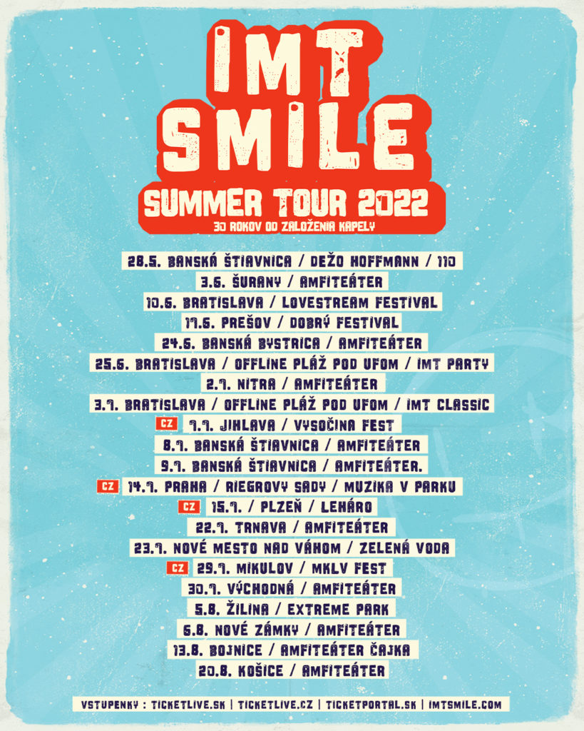 IMT Smile oslávia 30 rokov na turné, aj špeciálnym spomienkovým boxom